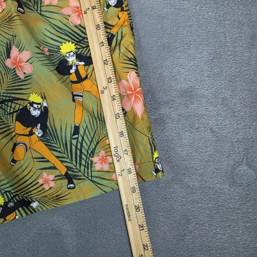 Naruto Shippuden Swim Trunks Men's Large Tropical Beach Board Shorts NWT Anime